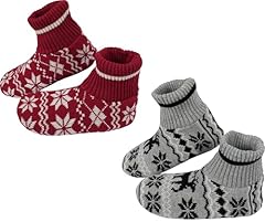 2 Pairs Red Snowflake Christmas Deer