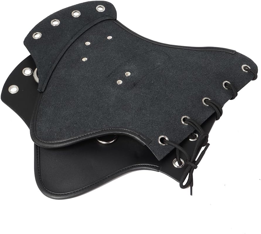 Motorcycle Leather Heat Saddle Shield Deflectors Universal Fit for Harley Sportster Dyna Softail Touring Yamaha Honda Suzuki Kawasaki, Black