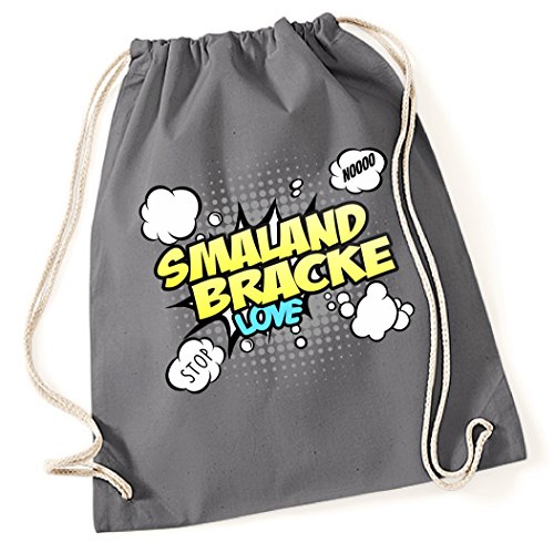 siviwonder Turnbeutel - SMALAND BRACKE Smalandsstövare schwedische Hunderasse - COMIC Cartoon Baumwoll Tasche Fun