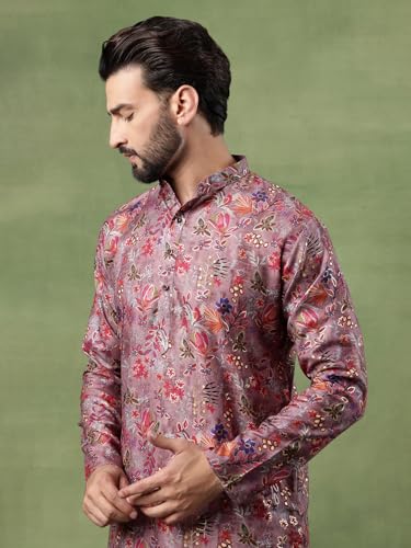 Image of SOJANYA (Since 1958 Men's Cotton Floral Print Long Kurta