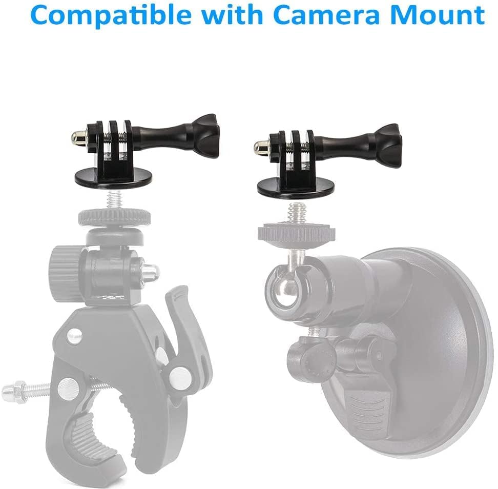 Image of 1 /4 Inch Tripod Screw Adapter with Tripod Base Mount for Gopro, DJI Action 5 Pro /4 /3, Insta360 & Other Action Cameras