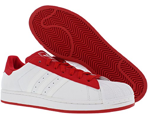 Image of adidas Originals Men's Superstar II Sneaker,White /Scarlet,11 M