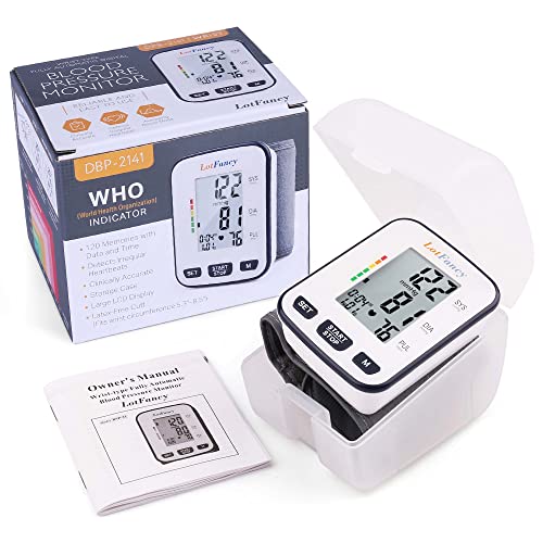 Wrist Blood Pressure Monitor For Home Use, Blood Pressure Cuff Wrist, Automatic Wrist Bp Cuff, Digital Bp Machine, (5.3”-8.5”), 120 Memory, With Large Lcd Display, Protective Case #TOP6