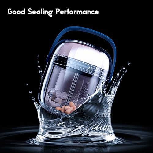 Murri&Murrdi Pill Organizer With 4 Compartments, Travel Pill Box Portable Pill Case With Anti-Mixing & Wide Openings Design Compact Pill Container Holder For Vitamins Fish Oils Medications thumb #3