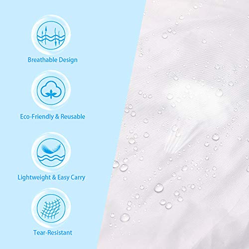 Vicloon Regenponcho, 2 Stück Regenponcho Festival Einweg, Unisex Wiederverwendbar Transparent Regenmantel, PEVA Tragbarer Wasserdicht Regencape, für Reisen, Wandern, Radfahren & Camping
