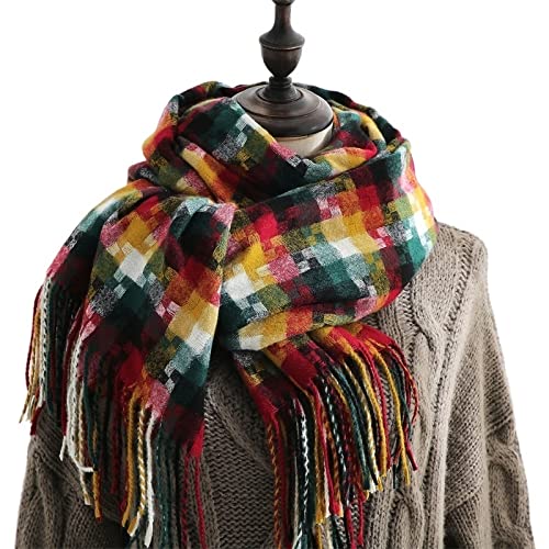 2025 Winter Herfst Vrouwen Sjaal Klassieke Kwastje Plaid Sjaal Warm