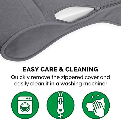 Furhaven Orthopedic Dog Bed For Small Dogs W/ Removable Washable Cover, For Dogs Up To 12 Lbs - Microvelvet Luxe Lounger Contour Mattress - Gray, Small #TOP6