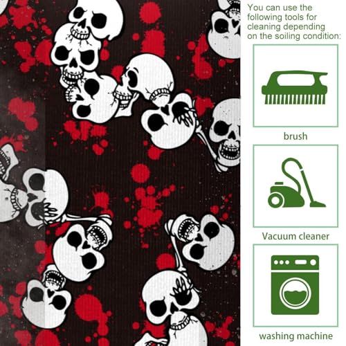Alfombras de cocina absorbentes set de 2 piezas estilo grunge gótico 5