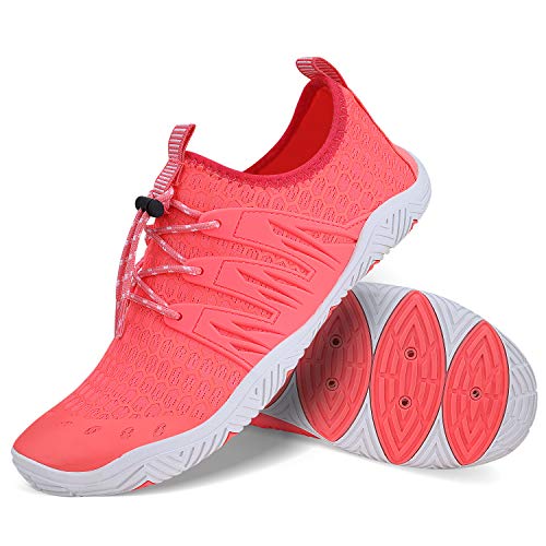 Image of MAYZERO Water Shoes Men Women Swim Surf Shoes Beach Pool Shoes Wide Toe Hiking Aqua Shoes Winter House Slippers