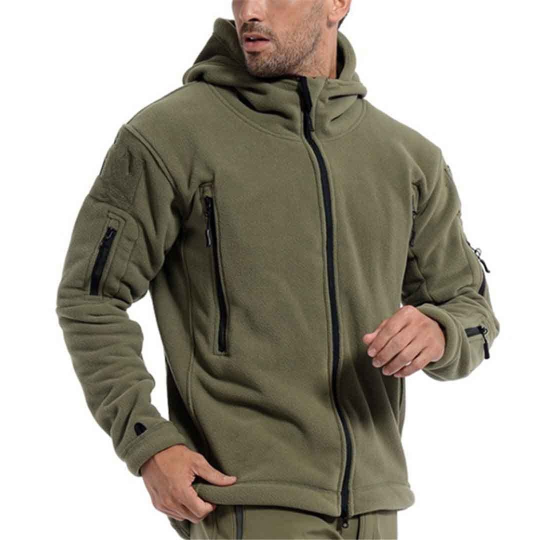 Chaqueta táctica de forro polar térmico para hombre, para deportes al aire libre, senderismo, caza, camping, abrigo suave