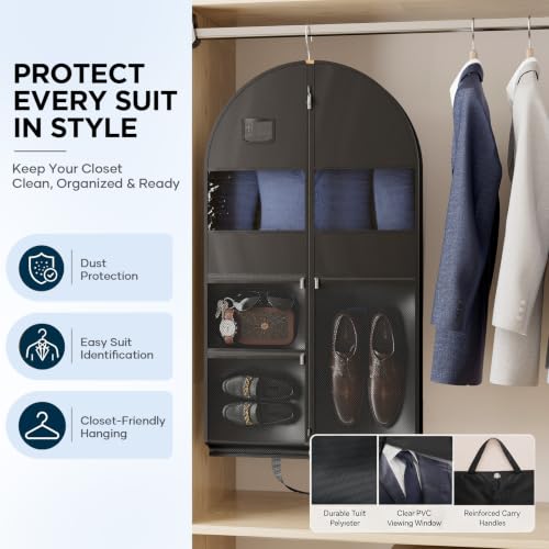 Image of OlarHike Compression Packing Cube Garment Bag for Travel Essentials(Black)