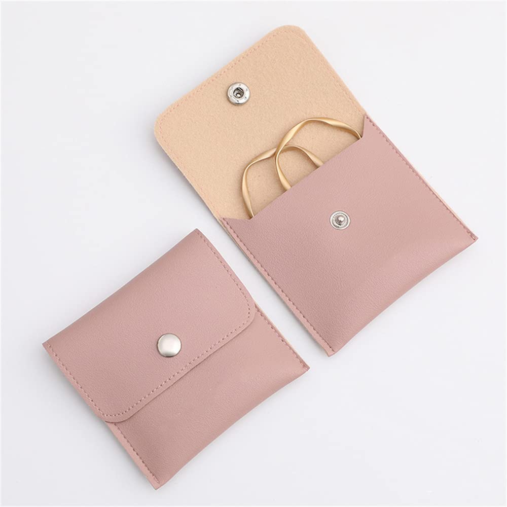 DABIN 50 Pcs/Lot Sac à Bijoux en Cuir PU présente des Pochettes pour Collier Paquet Cadeau de Mariage de noël