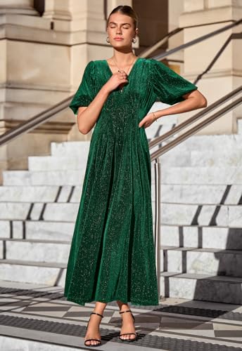 Image of Maxigerui Women's Velvet Maxi Dress Formal Dresses for Wedding Guest Dress