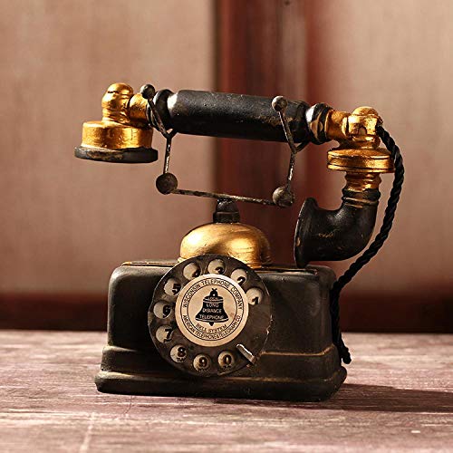 Vintage Retro Harz Telefon Miniatur Figuren Ornamente Fotografie Requisiten Desktop Crafts Home Bar Coffee Shop Dekor Geschenke