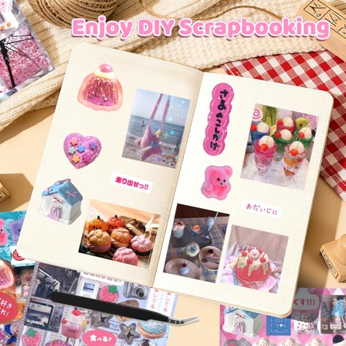 Image of 800Pcs Cute Scrapbook Stickers Travel Y2k Japanese Sticker Book for Adult Kawaii Korean Stickers for Journaling Heisei Retro Aesthetic Sticker Manga Style Decor for DIY Craft Junk Journal Gifts Parade