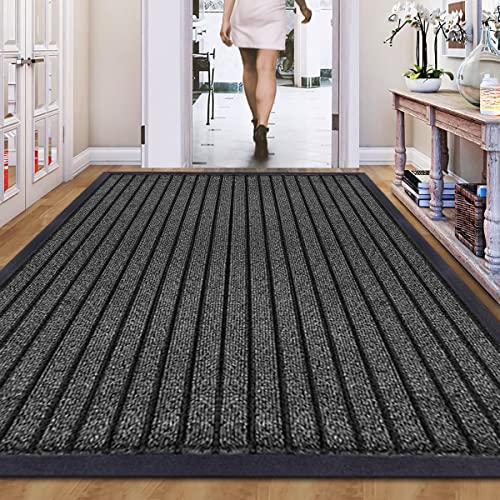 B&B Doormats - Outdoor Indoor Non Slip Entrance Rug, Indoor Floor Mat, Dirt Trapper Door Mat for Patio, Multi Purpose (120 x 150 cm - Kitchen Rug, Grey)