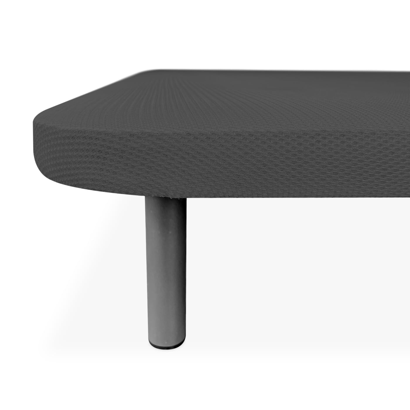 Duérmete Online - Base Tapizada 3D Transpirable con Estructura Estable y Bastidor Metálico Super Resistente + 6 Patas metálicas roscadas de 25cm, 90 x 190, Gris Oscuro