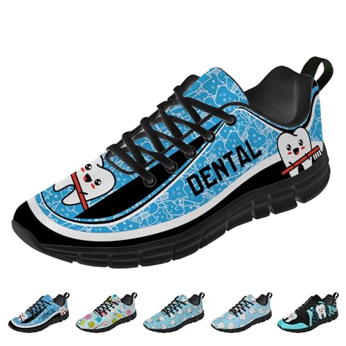 Generic Funny Dental Assistant Sneakers for Women Men Running Shoes Comfortable Athletic Tennis Shoes Gifts for Her Him, Multi, Size 9.5 Men,11 Women