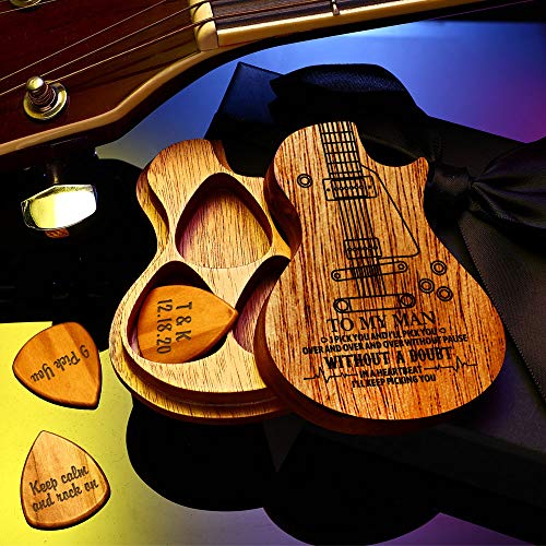 VEELU Médiators de Guitare en Acacia Bois Personnalisé 3PCS Médiators avec Nom & Texte Gravée Personnalaisée pour… - Les Beatles, Paul McCartney, John Lennon, RIngo Starr, George Harrison VEELU Médiators de Guitare en Acacia Bois Personnalisé 3PCS Médiators avec Nom & Texte Gravée Personnalaisée pour… – Image 4
