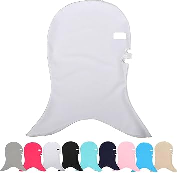 Facekini Swim Cap, UPF 50+ UV Protection Mask, Face Bikini Balaclava Sun Protection Face Mask for Swimming Ski MotorcycleWhite