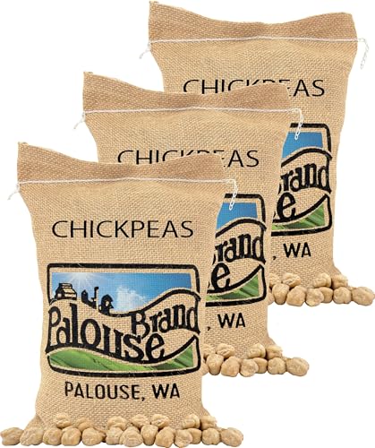 Palouse Brand Certified Glyphosate Residue Free Chickpeas | Garbanzo Beans | 15 lbs (3-5 lb bags) | Family Farmed in Washington State | Non-GMO Project Verified | Kosher Parve