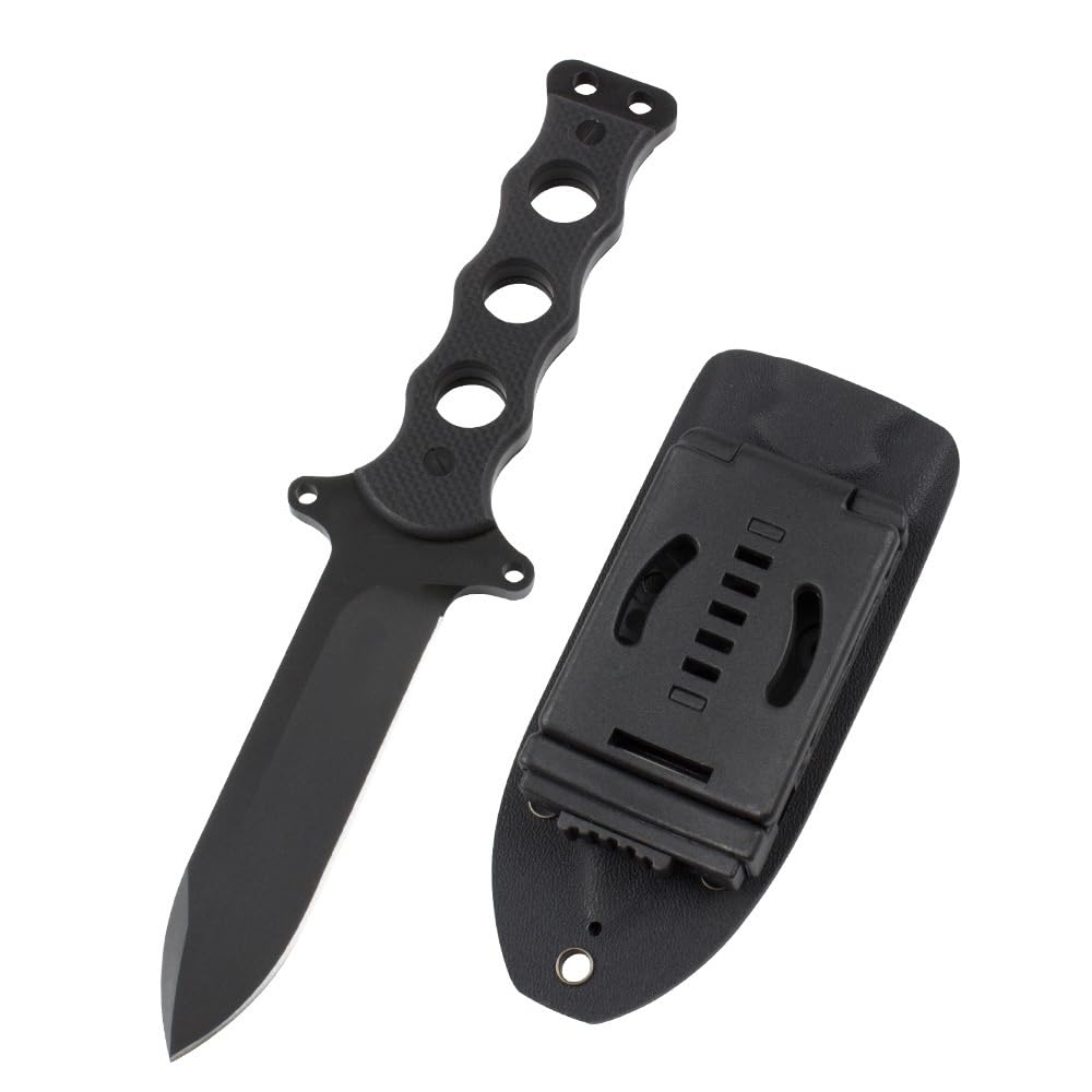 Outdoor Messer Feststehende Klinge mit Kydex Scheide, Hergestellt aus DC53 Stahl, Full-Tang Survival Messer mit G10-Griff, Geschenk für Männer