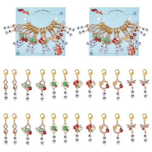 NBEADS 24 Pcs Ladybird Theme Stitch Markers