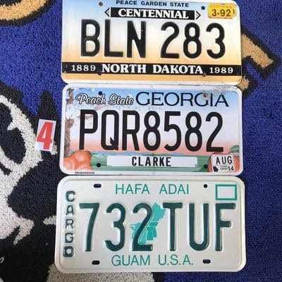 Amazon Co Jp アメリカ ナンバープレート Usa ライセンスプレート コレクション 3枚セット 4 車 バイク