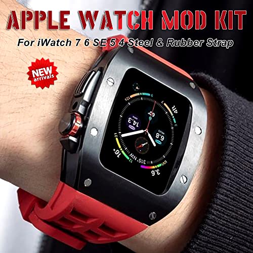 Kit modification Apple Watch boîtier acier iWatch 8 7 6 5 4 45mm