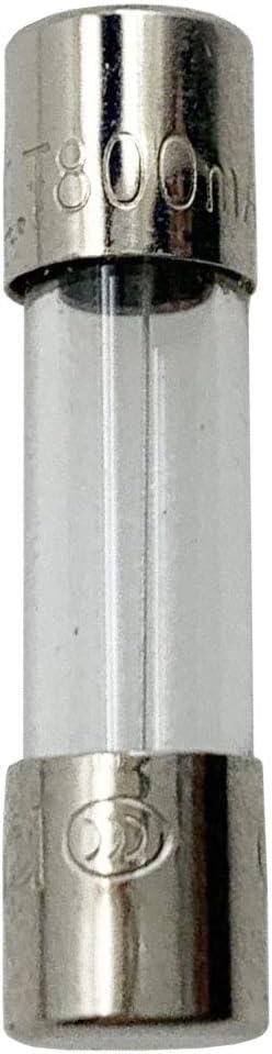 Glass T800mAL250V 5x20mm Slow-Blow for Speakers Fuse 800mA 10PCS (T800mA)