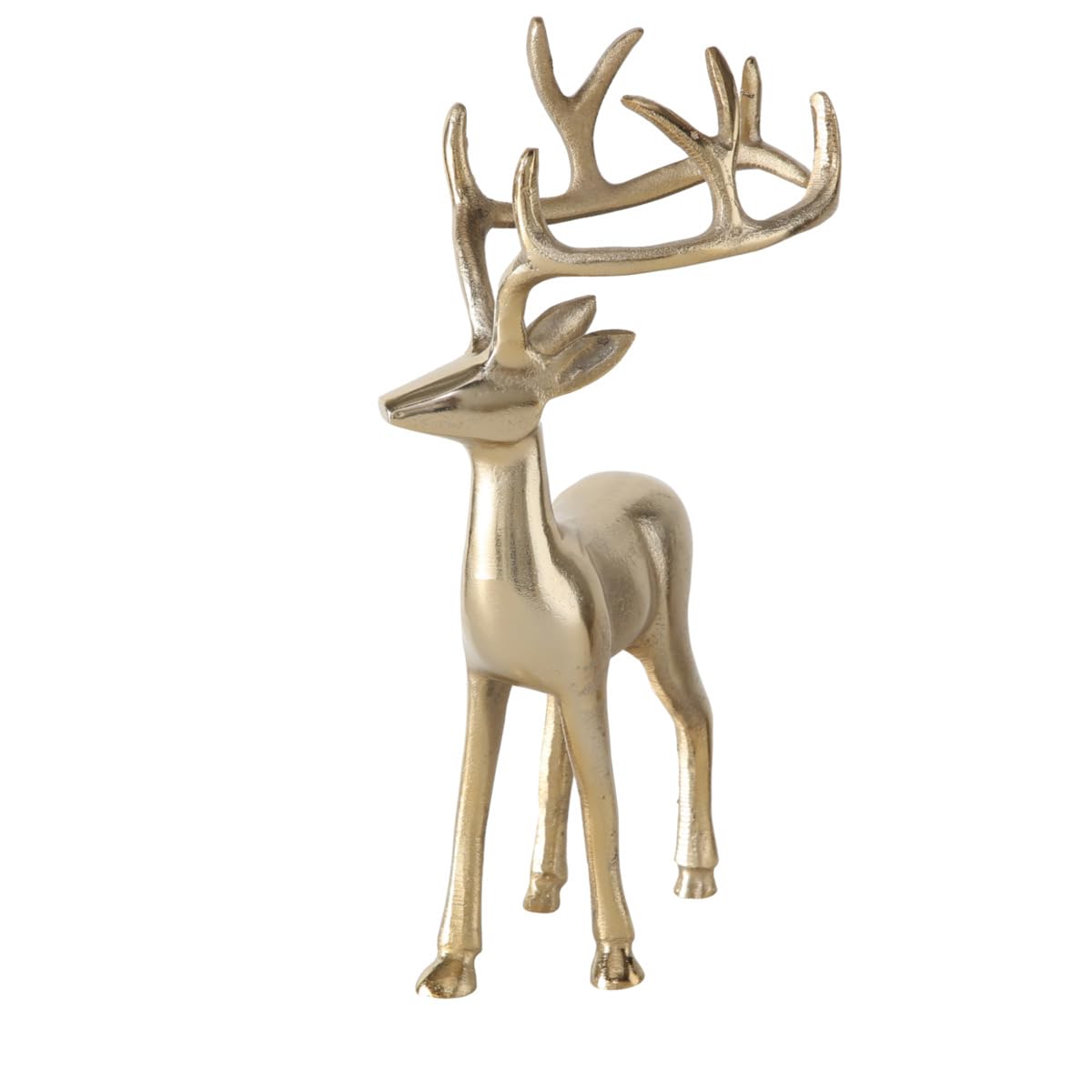 Boltze Figur Thielo (2 Teilig, Höhe 25-34 cm, Farbe Gold, Elchfigur, Dekofigur, Dekoaufsteller, Dekoration) 1016275, Normal
