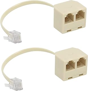 KEWAYO 2 Pieces Telephone Splitter