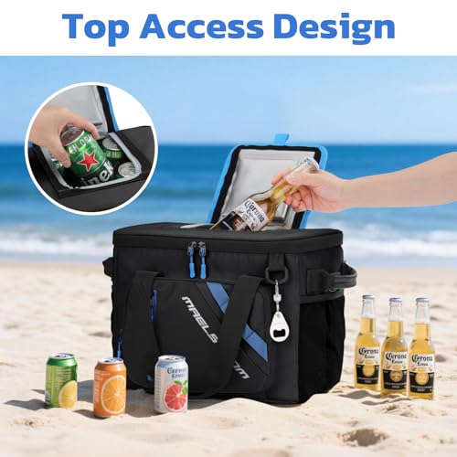 Image of Maelstrom 30 Can Collapsible Soft Cooler Bag with Quick Access Opening | 5-layer Insulation,16h Cold, Leakproof, Waterproof, Multiple Pockets, Bottle Opener, Portable for Beach, Camping, Picnics