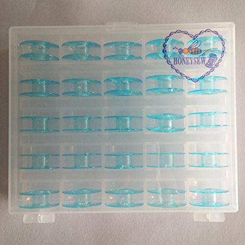 Honeysew 25 Bobbins W/ Bobbin Box For Pfaff Sewing Machine #9033P #TOP1