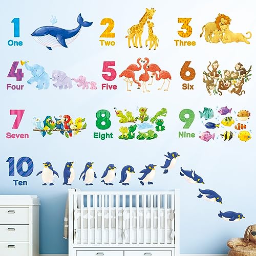 DECOWALL Numbers Wall Stickers for Kids