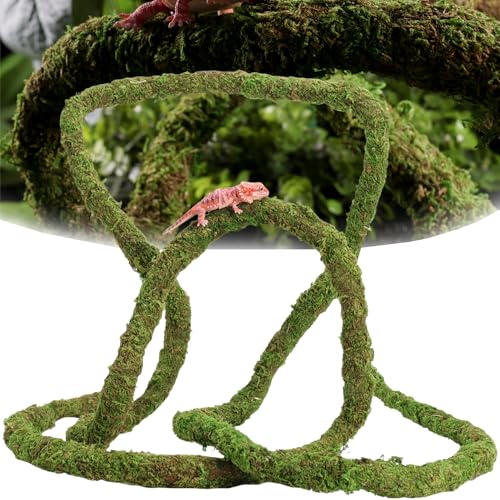 Moss Vine for Reptiles, Bendable Climbing Vines Reptile Tank Acce...