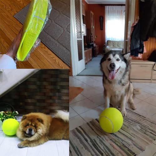 Riesiger Tennisball, 9,5' Großer Tennisball, Große Riesige Hundebälle, Großes Haustierspielzeug, Jumbo-Hundespielzubehör, Lustiger Outdoor-Sport Ball Für Mittelgroße Und Kleine Katzen, Hunde, Spaß