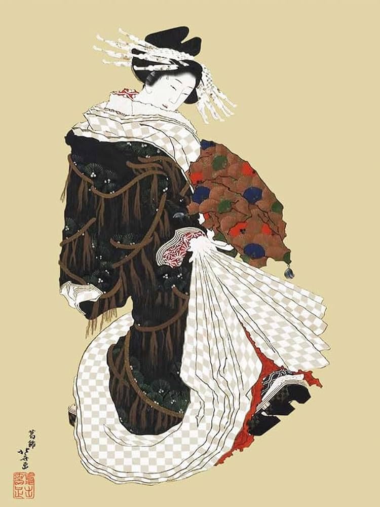 Amazon.co.jp: JHA 絵画 アート額絵 日本の名画 葛飾北斎「年始