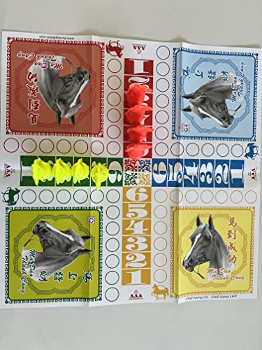 Co Dua Ngua - Horse Race Chess miniatura 5
