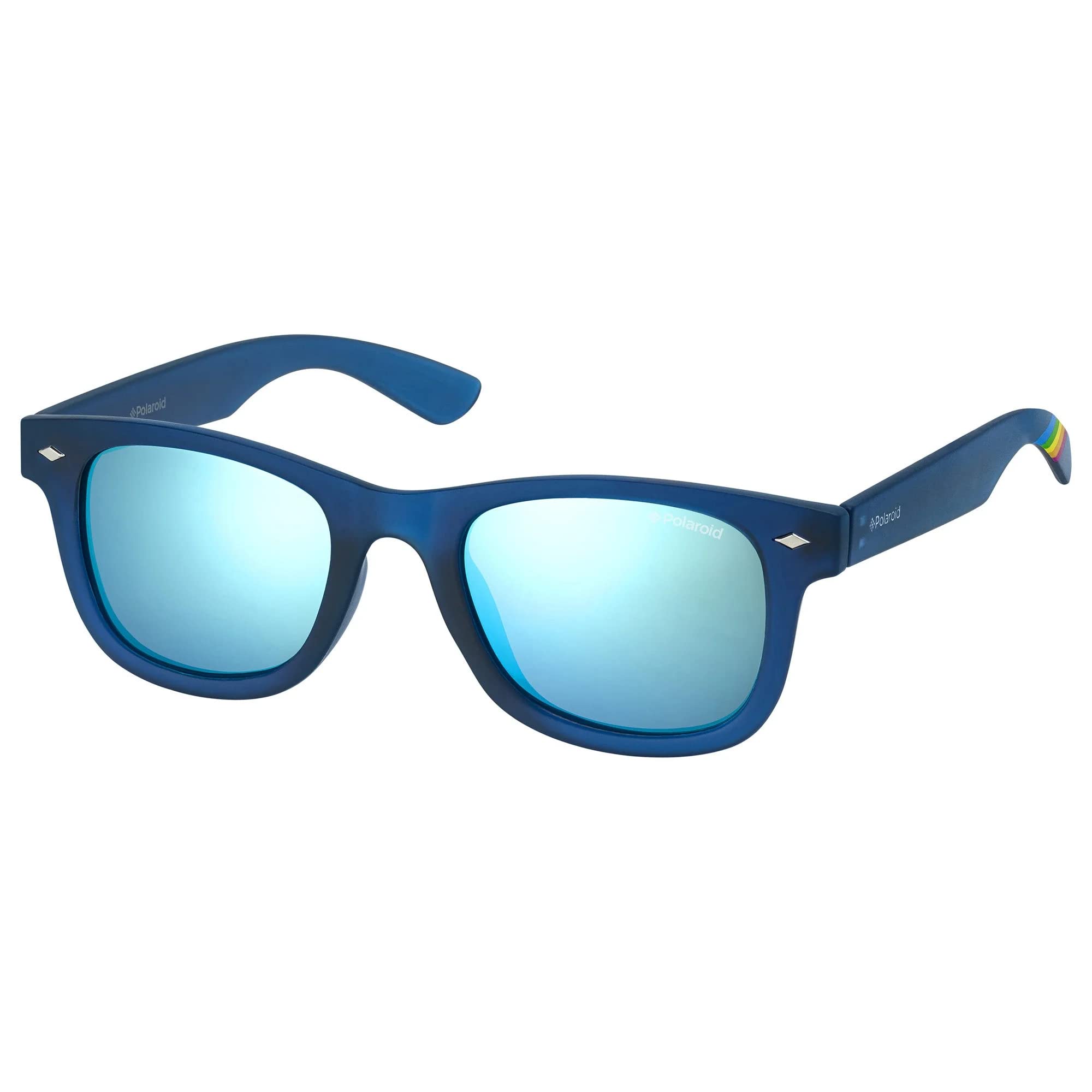 Polaroid Unisex Baby Pld 8009/N Sunglasses, Blue Transparent, 45 UK