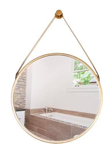Simple Modern Round Vanity Mirror Wall Hanging Decorative Bathroom Mirror (Color