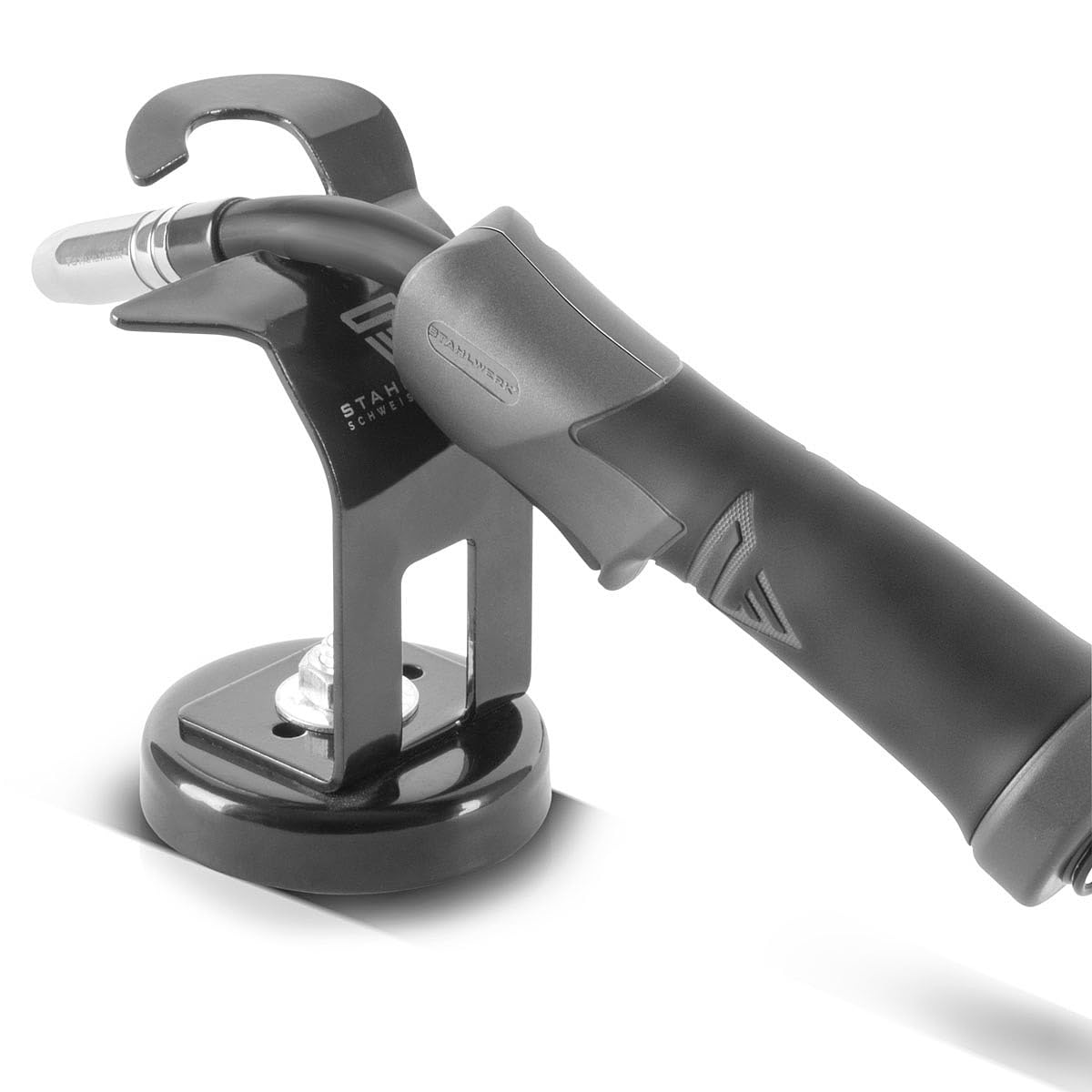 Brennerhalter GYS mit Magnetfuß für MIG/MAG-Brenner Brennerhalter GYS mit Magnetfuß für MIG/MAG-Brenner