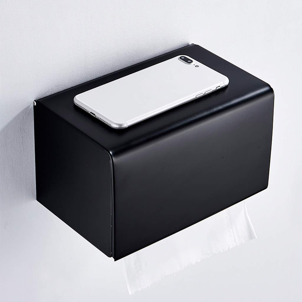 Carta Supporto del tovagliolo Nero Bagno Scatola del Tessuto in Acciaio Inox Tubo Carta igienica Bagno privato Servizi igienici Rack Vassoio Carta Carta igienica