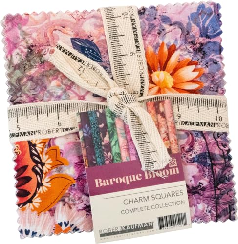 Baroque Bloom Charm Square 42 5-inch Squares Charm Pack Robert Kaufman Fabrics CHS-1349-42