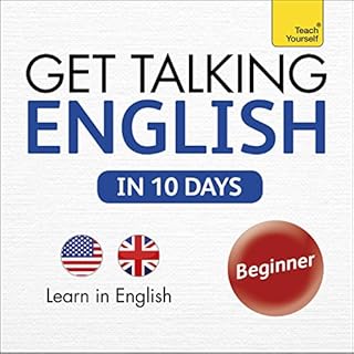Diseño de la portada del título Get Talking English in Ten Days: Learn in English