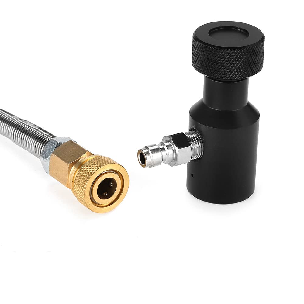 Adapter 1500PSI Paintball SCBA Füllstation Ladeadapter mit 61 cm Mikrobohrungsschlauch Tauchzylinder Inflationsventil (W21.8-14)