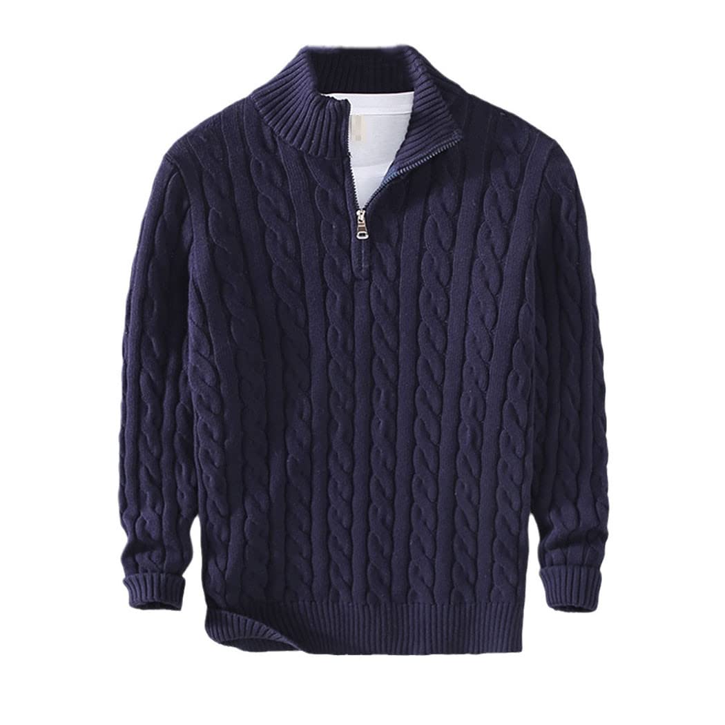 Pull décontracté demi col roulé noir style workwear masculin