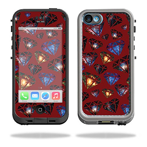 MightySkins Skin Compatible With LifeProof iPhone 5C Fre Case – Diamond Galaxy | Protective, Durable, and Unique Vinyl Decal wrap cover | Easy To Apply, Remove, and Change Styles | Made in the USA