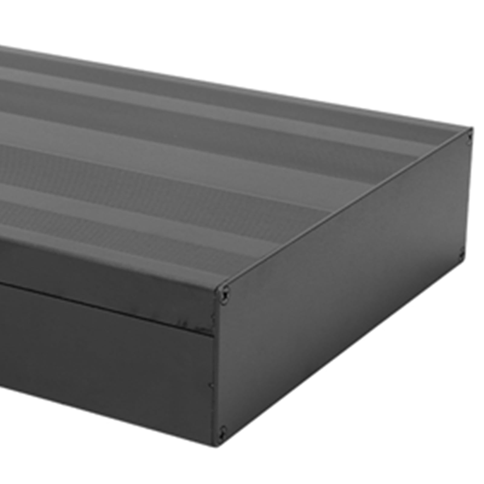 Skrzynka elektryczna PolyGen, aluminiowa obudowa typu dzielonego, 2 x 7 x 8,7 cala, matowe czarne wykończenie o grubości ścianki 1,25-1,5 mm do obudowy elektronicznej DIY