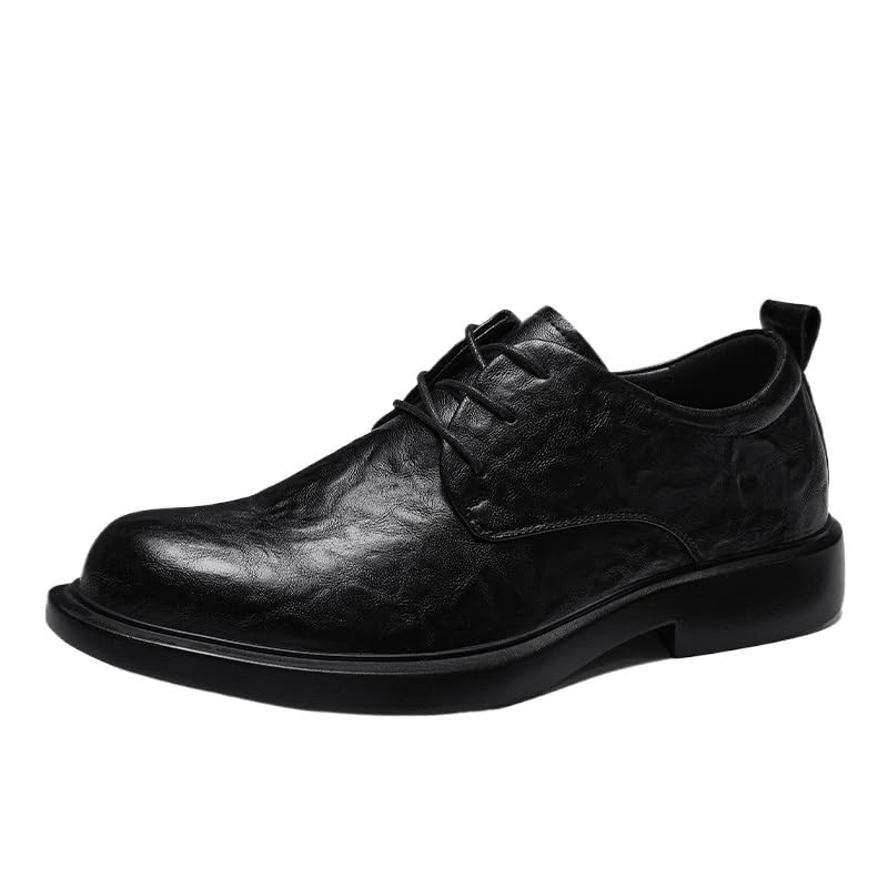 Dress Formal Shoes for Men's Top-Grain Leather Evening Fashion Lace Up Plain Toe Non Slip Office